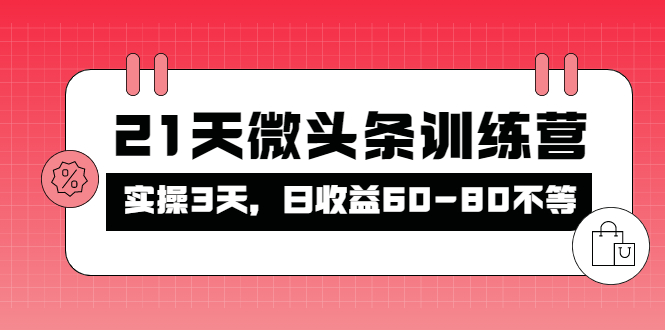 黄岛主·21天微头条训练营，实操3天，日收益60-80不等