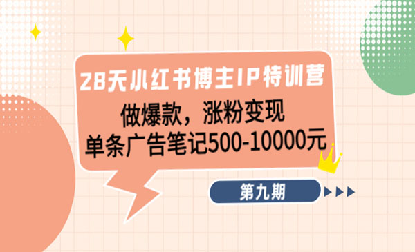 《小红书爆款涨粉变现课》单条广告笔记500-10000