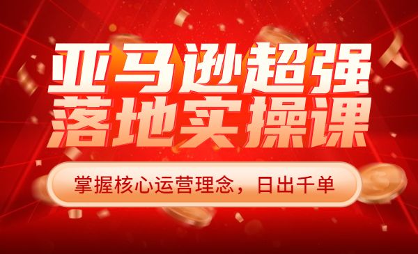 亚马逊超强落地实操课 掌握核心运营理念，日出千单不在话下