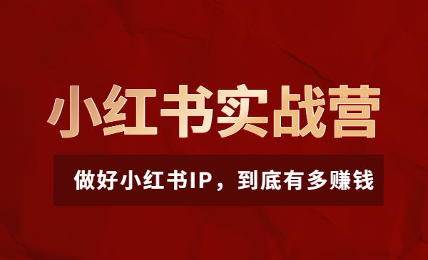 小红书实战营3.0-重磅来袭：做好小红书IP，到底有多赚钱