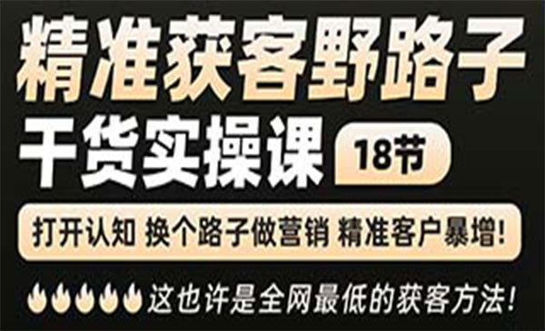 杨光·《精准获客野路子》黑科技+快速加人玩法+个微7天加1000+企微爆加5w好友