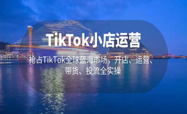 短视频疯人院·《TikTok小店运营》开店+运营+带货+投流全实操