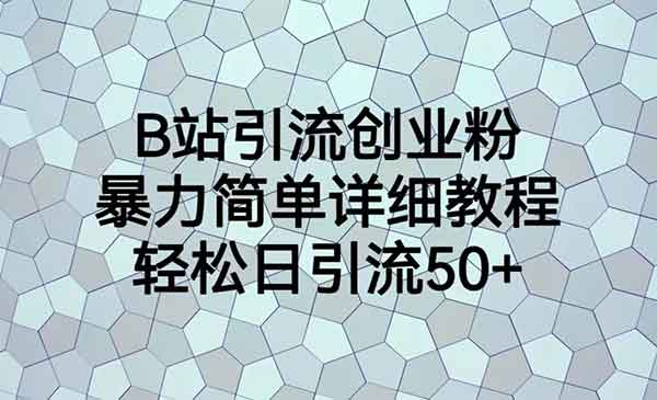 《B站引流创业粉》暴力简单详细教程，轻松日引流50+