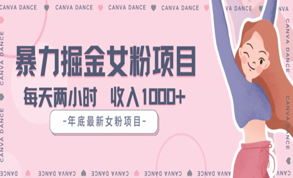 《年底暴力女粉掘金项目》