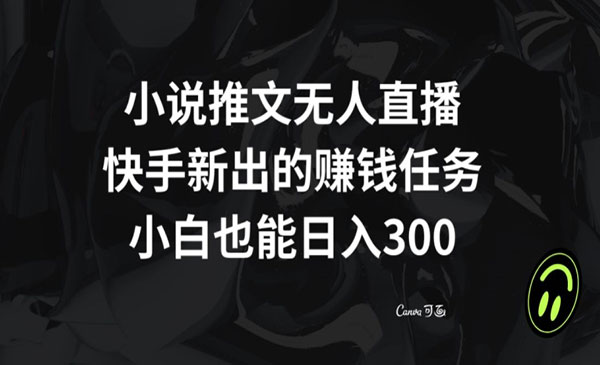 《快手小说推文无人直播》