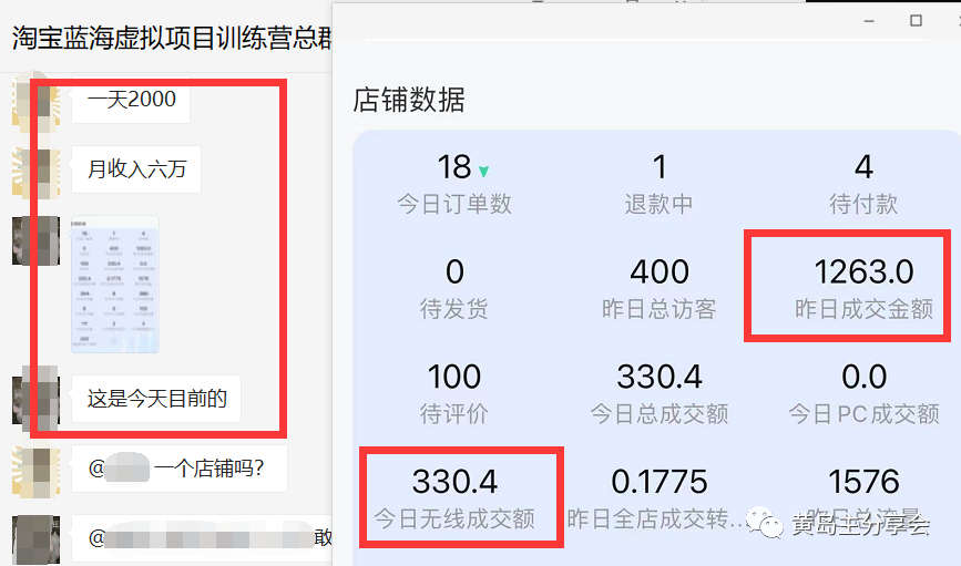 黄岛主·《淘宝蓝海虚拟项目陪跑训练营7期》每天200到1000+的纯利润.价值3998