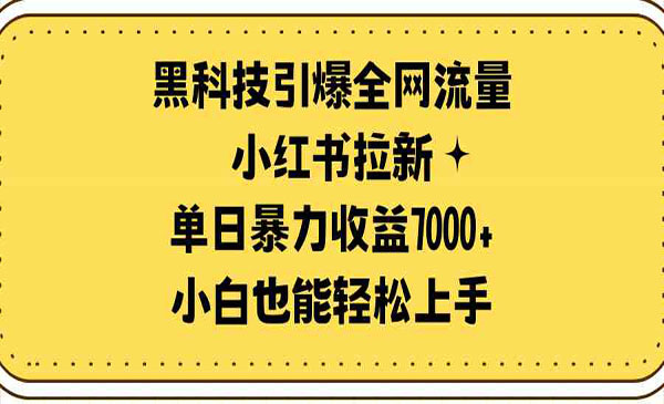 《小红书拉新项目》单日收益700+，小白也能轻松上手