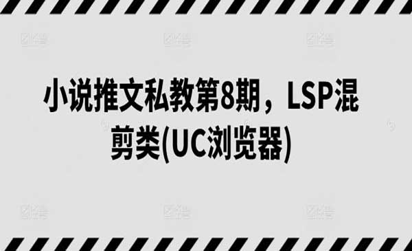 右豹·《小说推文私教第8期》LSP混剪类(UC浏览器)