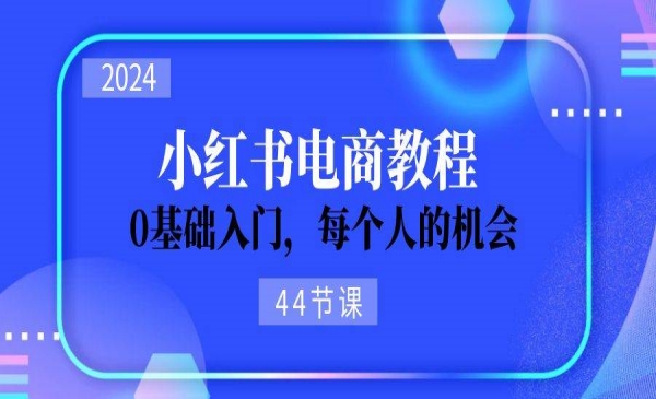 《从0-1学习小红书电商》0基础入门，每个人的机会（45节）
