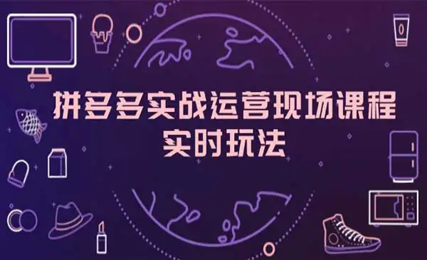 《拼多多实战运营现场课程》实时玩法，爆款打造，选品、规则解析
