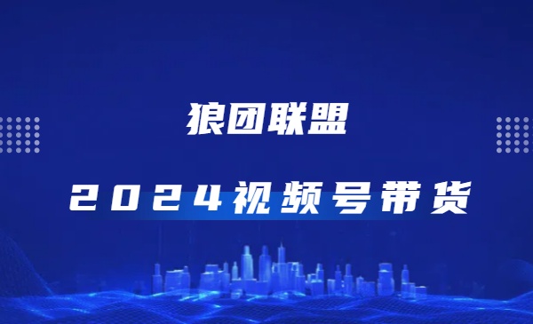 狼团联盟·《2024视频号带货》价值1980