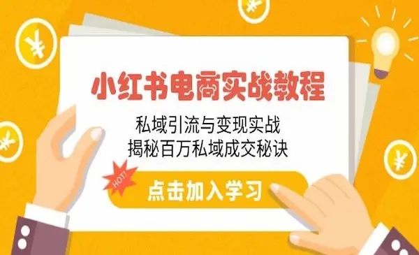 一颗苗苗《小红书电商实战教程》私域引流与变现实战，揭秘百万私域成交秘诀