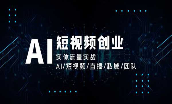《AI短视频创业实体流量实战》AI/短视频/直播/私域/团队