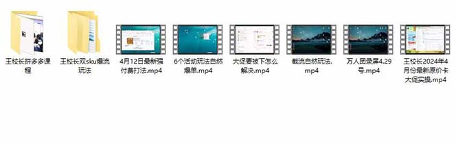 《拼多多实战课》万人团玩法/截流自然流/最新强付费打法/最新原价卡大促实操